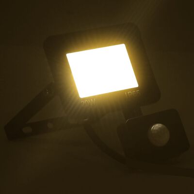 vidaXL LED reflektor se senzorem 20 W teplé bílé světlo