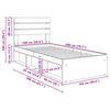 vidaXL R&aacute;m postele s čelo Sonoma 100 x 200 cm Masivn&iacute; borov&eacute; dřevo