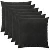vidaXL Povlak na pol&scaron;t&aacute;ř 6 pcs HEERLEN Čern&aacute; 80 x 80 cm Samet