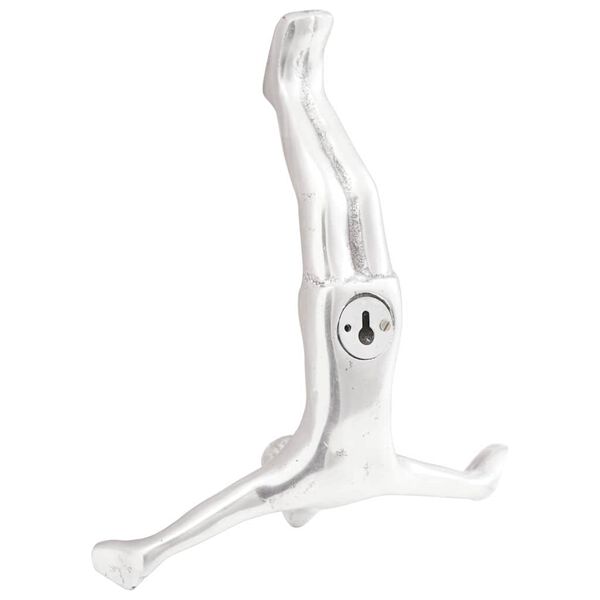 vidaXL Socha Stříbrná 22 x 8 x 25 cm Hliník