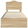 vidaXL R&aacute;m postele se z&aacute;suvkou Sonoma dub 90 x 200 cm Inžen&yacute;rsk&eacute; dřevo