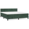 vidaXL Box spring postel s matrac&iacute; tmavě zelen&aacute; 160x200 cm samet