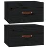 vidaXL Nástěnné noční stolky 2 ks černé 40x29,5x22 cm