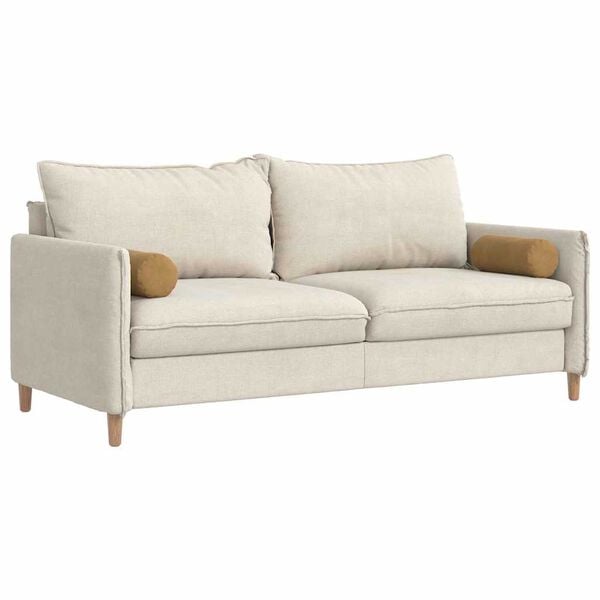 vidaXL Polštáře 2 pcs Hnědá Ø 15 x 40 cm Žebrovaná látka