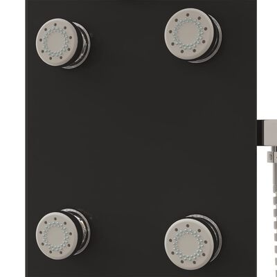 vidaXL Sprchový panel skleněný 25 x 47,5 x 130 cm černý