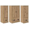 vidaXL Vysok&yacute; bufet 3 pcs Artisanov&yacute; dub 132 x 35,5 x 103,5 cm