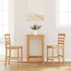 vidaXL Barové stoličky 2 ks Přírodní masivní dřevo Guma