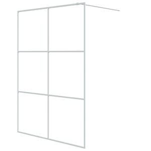 vidaXL Sprchov&aacute; z&aacute;stěna walk-in b&iacute;l&aacute; 140 x 195 cm čir&eacute; ESG sklo