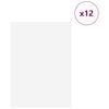 vidaXL Dekorační panely 12 pcs Bílá 21 x 30 x 0.3 cm Kompozitní dřevo