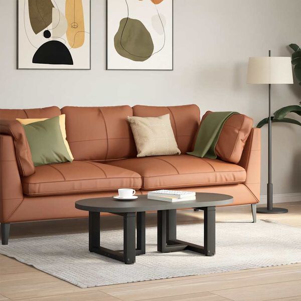 vidaXL Nohy konferenčn&iacute;ho stolku ve tvaru T, 2 ks, čern&eacute;, 50 x 25 x (30-31) cm, ocel