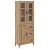 vidaXL Vysok&yacute; bufet 2 pcs Artisanov&yacute; dub 69,5 x 34 x 180 cm