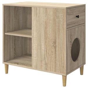 vidaXL Kočič&iacute; dům Sonoma 72 x 42,5 x 70 cm Kompozitn&iacute; dřevo