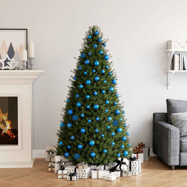 vidaXL Sada vánočních baněk 100 kusů modrá