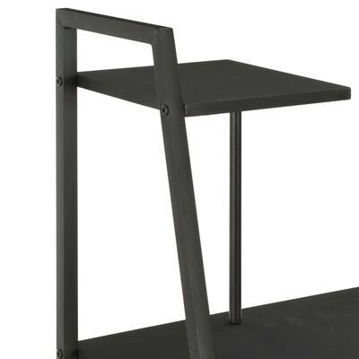 vidaXL Psací stůl s poličkami černý 102 x 50 x 117 cm