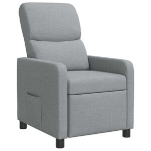 vidaXL Křeslo s funkc&iacute; ležen&iacute; Světle &scaron;ed&aacute; Textil