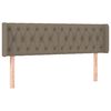 vidaXL Čelo postele s LED taupe 163 x 16 x 78/88 cm textil