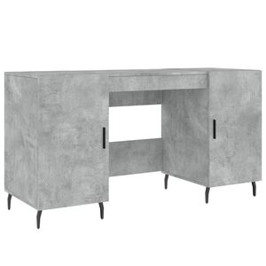 vidaXL Psac&iacute; stůl betonově &scaron;ed&yacute; 140 x 50 x 75 cm kompozitn&iacute; dřevo