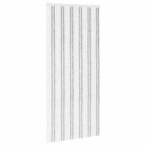 vidaXL Z&aacute;clona proti hmyzu Chenille Světle &scaron;ed&aacute; a b&iacute;l&aacute; 100 x 220 cm