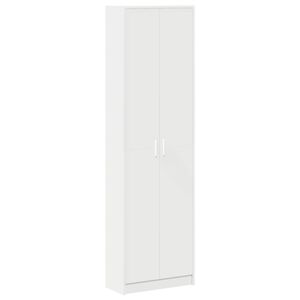 vidaXL &Scaron;atn&iacute; skř&iacute;ň B&iacute;l&aacute; 55 x 25 x 189 cm Kompozitn&iacute; dřevo