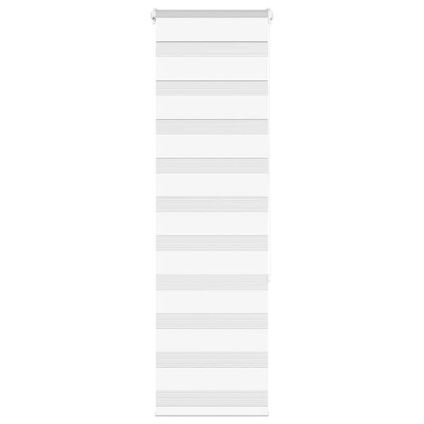 vidaXL Zebra roleta b&iacute;l&aacute; 50x150 cm &scaron;&iacute;řka l&aacute;tky 45,9 cm polyester