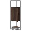 vidaXL Skř&iacute;ň highboard hněd&yacute; dub 35,5x35x139 cm kompozit a kov