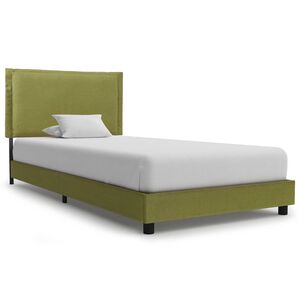vidaXL R&aacute;m postele zelen&yacute; textil 90 x 200 cm