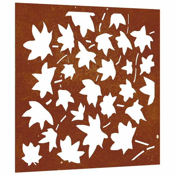 vidaXL Zahradn&iacute; n&aacute;stěnn&aacute; dekorace 55 x 55 cm corten Javorov&yacute; list