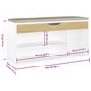 vidaXL Lavice s botn&iacute;kem a podu&scaron;kou b&iacute;l&aacute; a dub sonoma 104 x 30 x 49 cm