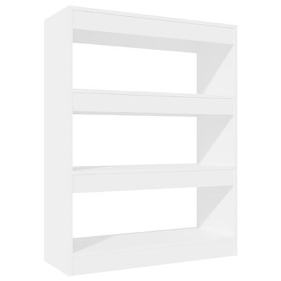 vidaXL Knihovna/dělicí stěna bílá lesklá 80x30x103 cm kompozitní dřevo