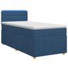 vidaXL Postel boxspring s matrac&iacute; s čelo Modr&aacute; 100 x 200 cm Textil