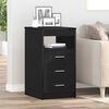 vidaXL Komoda se z&aacute;suvkami čern&yacute; dub 40 x 50 x 76 cm kompozitn&iacute; dřevo