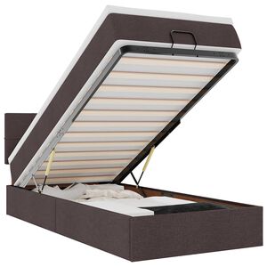 vidaXL Osmansk&yacute; postel s matrac&iacute; tmavě &scaron;ed&aacute; 100x200 cm textil