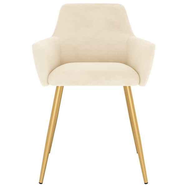 vidaXL j&iacute;deln&iacute; židle 2 ks kr&eacute;mov&eacute; samet