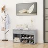 vidaXL Lavice s botn&iacute;kem betonově &scaron;ed&aacute; 80x30x45 cm kompozitn&iacute; dřevo