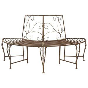 vidaXL Stromov&aacute; lavička 4-Počet m&iacute;st 160 x 80 x 89 cm Ocel