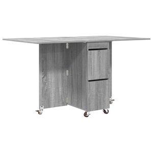 vidaXL J&iacute;deln&iacute; stůl 140 x 80 x 77 cm Kompozitn&iacute; dřevo &Scaron;ed&yacute; Sonoma