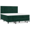 vidaXL Box spring postel s matrac&iacute; tmavě zelen&aacute; 160x200 cm samet