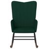 vidaXL Houpac&iacute; židle tmavě zelen&aacute; samet