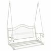 vidaXL Houpac&iacute; lavička Ocel 115 x 61 x 63 cm Antick&aacute; b&iacute;l&aacute;