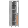 vidaXL Skř&iacute;ň highboard betonově &scaron;ed&aacute; 34,5x34x180 cm kompozitn&iacute; dřevo