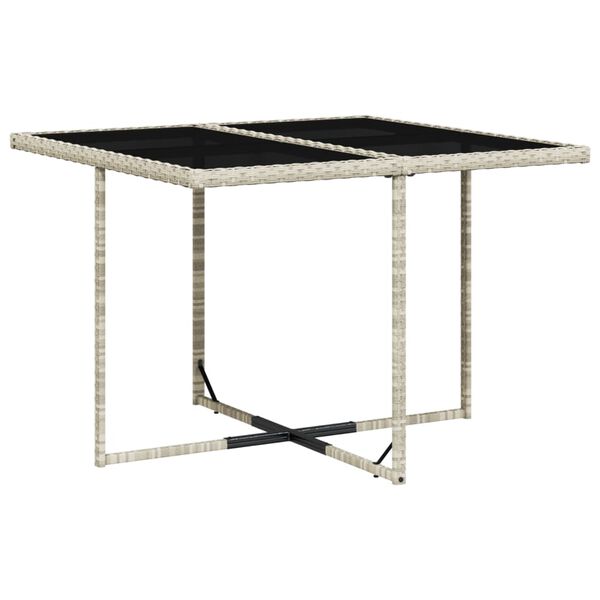 vidaXL 9d&iacute;ln&yacute; zahradn&iacute; j&iacute;deln&iacute; set s podu&scaron;kami světle &scaron;ed&yacute; polyratan