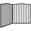 vidaXL Z&aacute;brana pro psy skl&aacute;dac&iacute; 2 panely čern&aacute; 160 cm topolov&eacute; dřevo