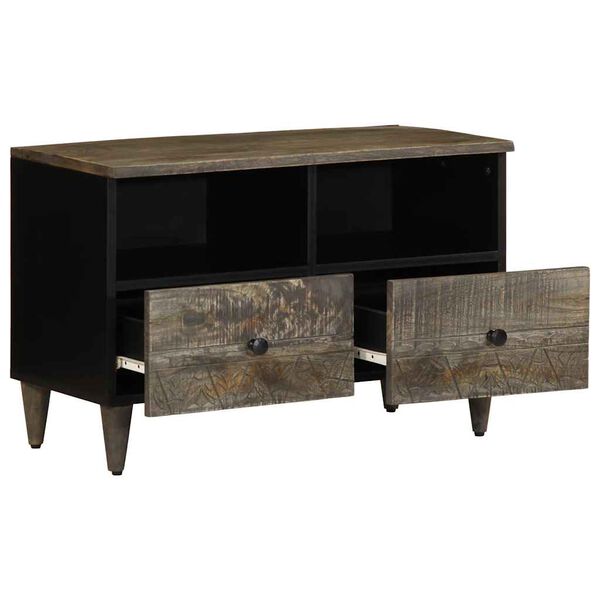 vidaXL TV skříňka světle šedá 70x33,5x46 cm masivní mangovníkové dřevo