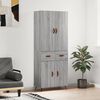 vidaXL Skř&iacute;ň highboard &scaron;ed&aacute; sonoma 69,5 x 34 x 180 cm kompozitn&iacute; dřevo