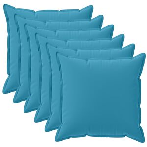 vidaXL Povlak na pol&scaron;t&aacute;ř 6 ks HOUTEN Světle modr&aacute; 30 x 30 cm Polyester