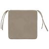 vidaXL Pol&scaron;t&aacute;ře na sedadla 4 pcs Taupe 40 x 40 x 3 cm Mikrovl&aacute;kno