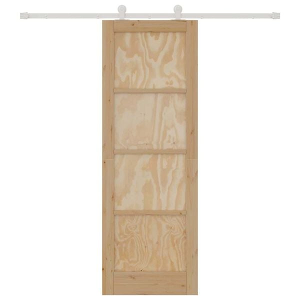 vidaXL Posuvn&eacute; dveře ORKDAL Hněd&aacute; 73,5 x 211 cm Masivn&iacute; borov&eacute; dřevo