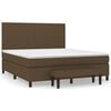 vidaXL Box spring postel s matrac&iacute; tmavě hněd&aacute; 180x200 cm textil