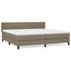 vidaXL Box spring postel s matrac&iacute; taupe 200x200 cm textil