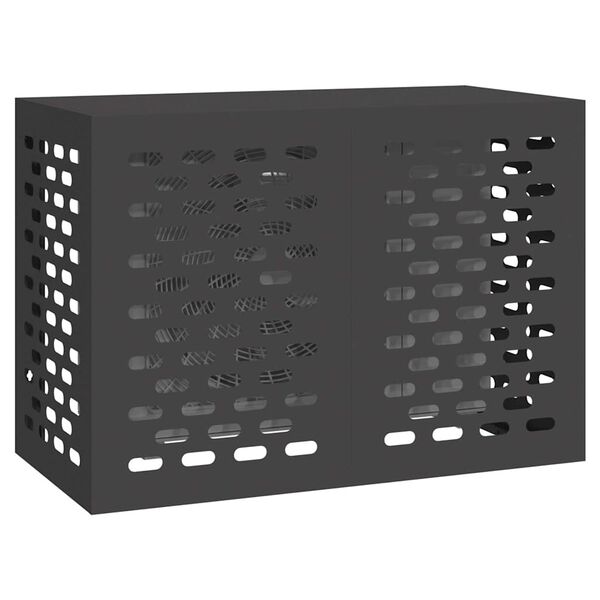 vidaXL Ochrana klimatizace Čern&aacute; 100 x 50 x 70 cm Ocel